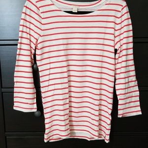 J Crew Factory red striped long sleeve T-shirt